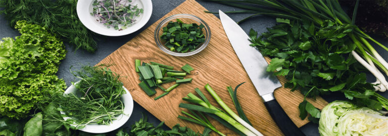 Fresh Caribbean herbs used in green seasoning