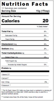 Nutrition facts for BackYard Blendz Jerk Seasoning Mild