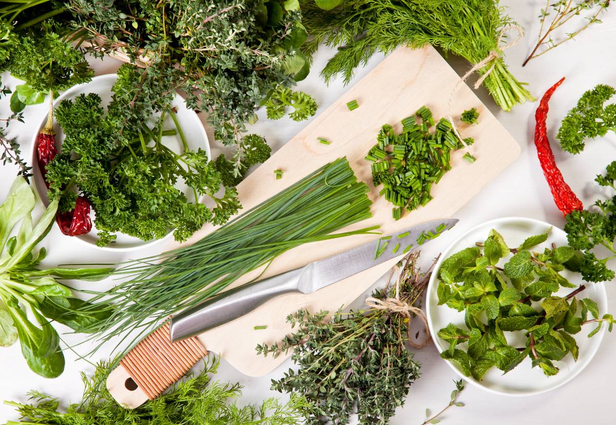 Fresh Caribbean herbs and spices for healthy cooking