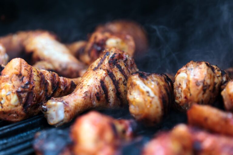 Hell jerk chicken drumsticks made with BackYard Blendz Jerk Seasoning Hell