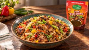 Trini Jerk Fried Rice with Chicken