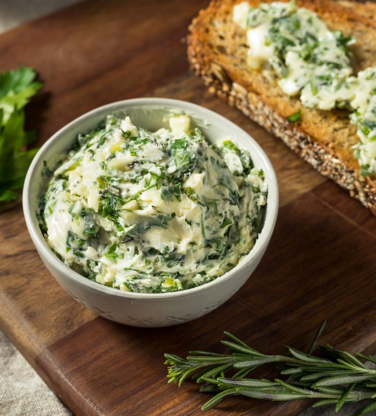 Healthy Homemade Herb Butter and Bread